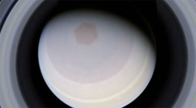 Hexagon on the North Pole of the Planet Saturn
